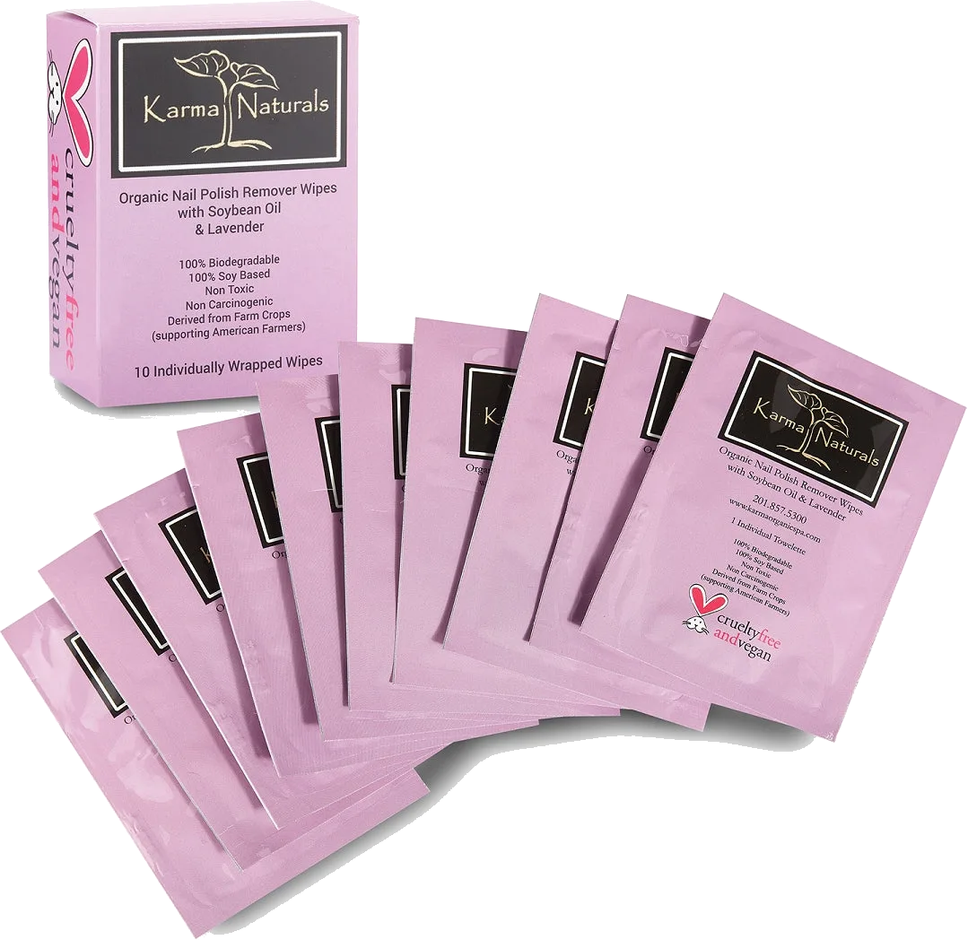 Natural Nail Polish Remover Wipes