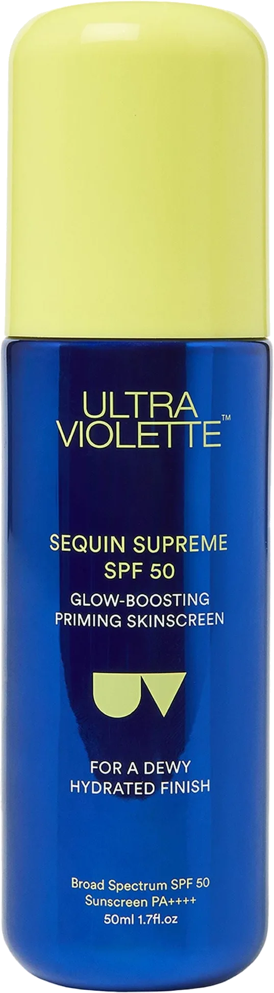 Ultra Violette Sequin Supreme SPF 50 Glow-Boosting Facial Sunscreen Moisturizer and Primer