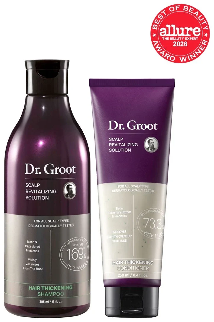 Dr. Groot Scalp Revitalizing Solution Hair Thickening Shampoo and Conditioner
