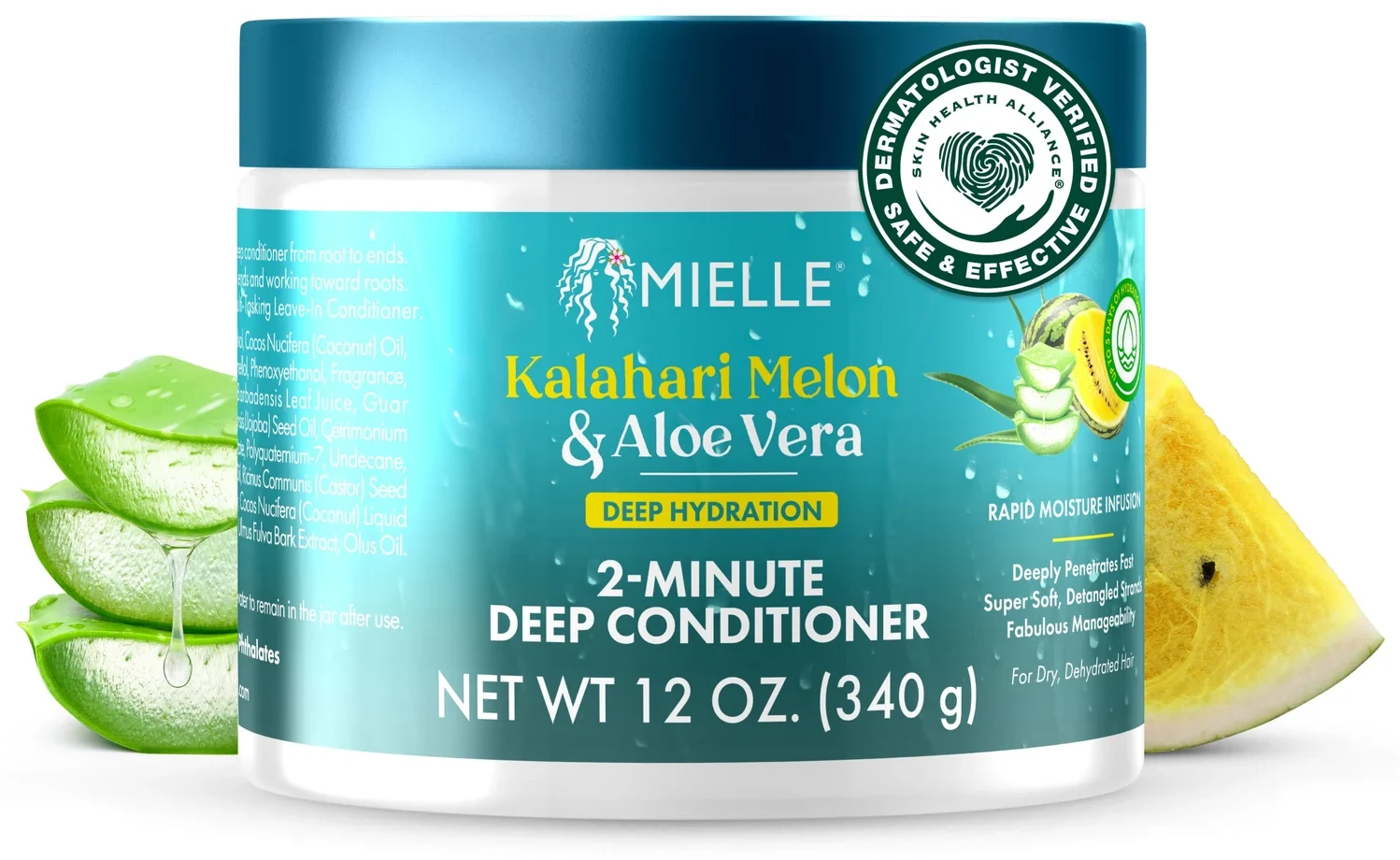 Mielle Kalahari Melon & Aloe Vera Deep Hydration 2-Minute Deep Conditioner