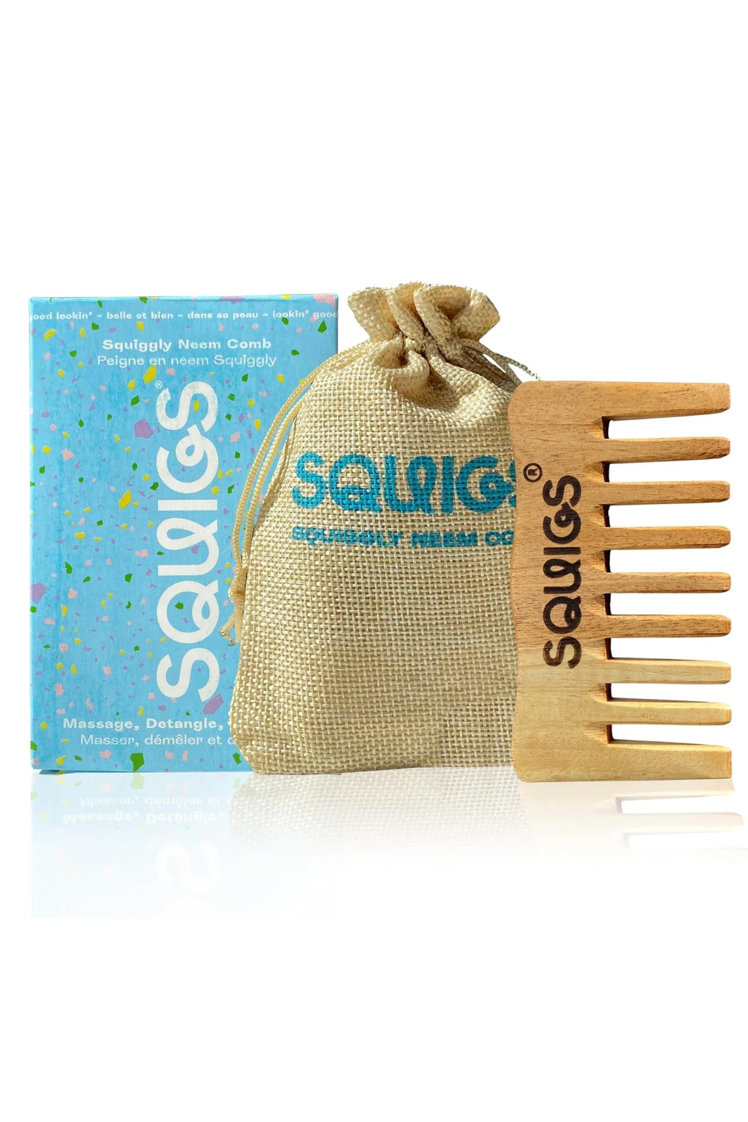 Squigs Squiggly Neem Comb